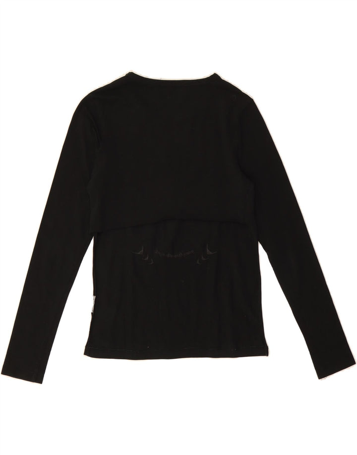 PHARD Womens Graphic Top Long Sleeve UK 8 Small Black Vintage Phard and Second-Hand Phard from Messina Hembry 