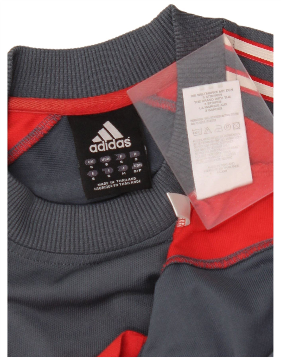 ADIDAS Herre T-Shirt Top Lille Grå Colourblock Polyester