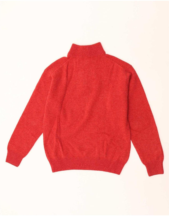 Gant Herre Zip Neck Jumper Sweater Medium Rød lammeuld