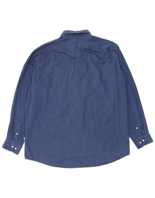 Lacoste Herreskjorte str. 43 XL Blå Bomuld