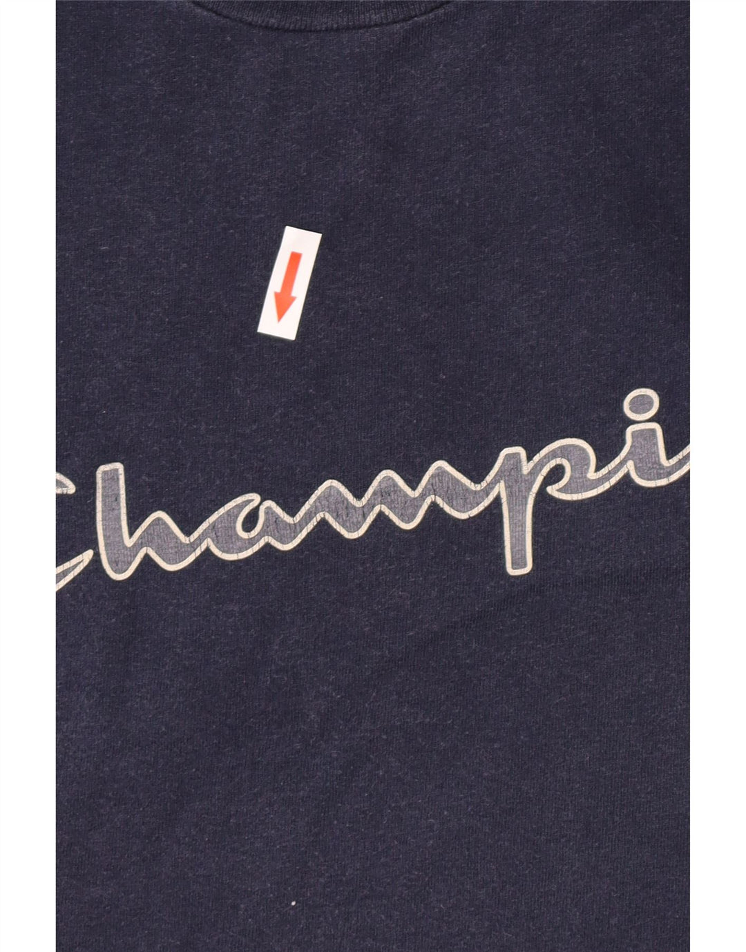 Champion Herre grafisk T-shirt Top Medium Marineblå Bomuld