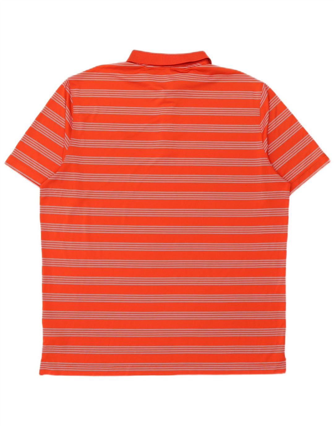 Nike Dri Fit poloshirt til mænd 2XL orange stribet polyester
