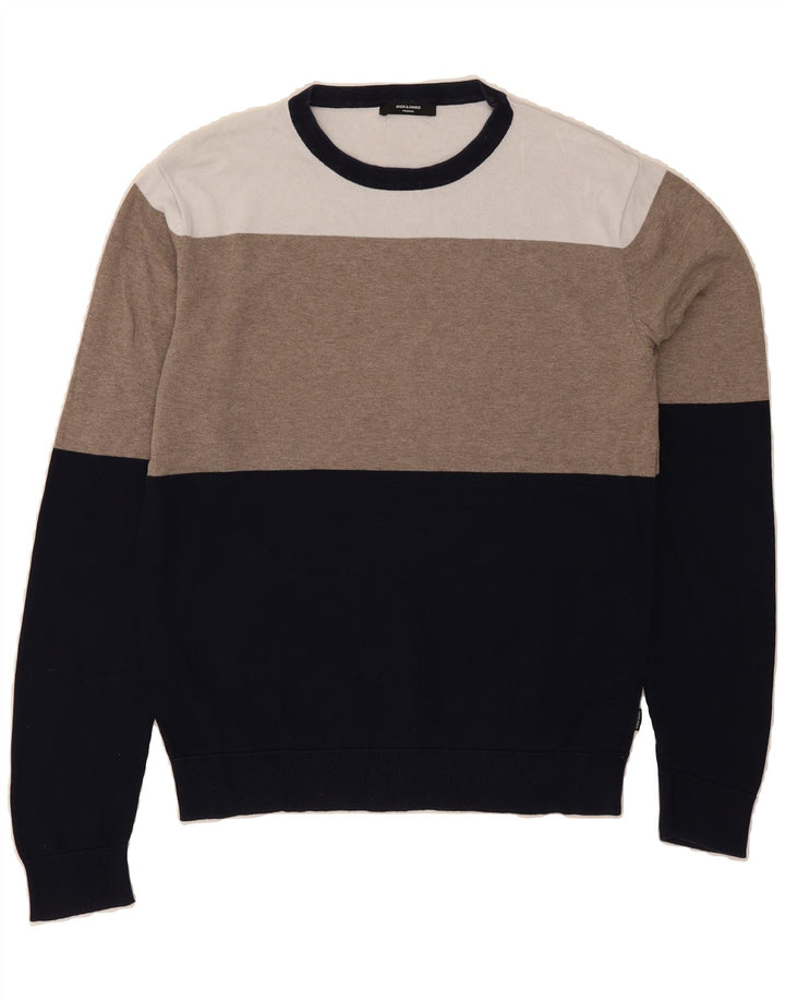 JACK & JONES Mens Premium Crew Neck Jumper Sweater Medium Multicoloured Vintage Jack & Jones and Second-Hand Jack & Jones from Messina Hembry 