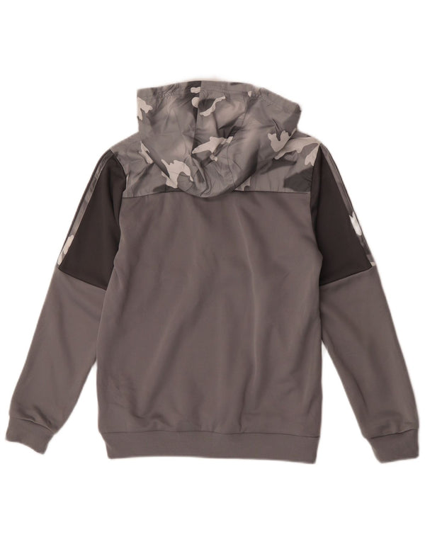 Adidas Grafisk hættetrøje til drenge 11-12 år Grå Camouflage Sport