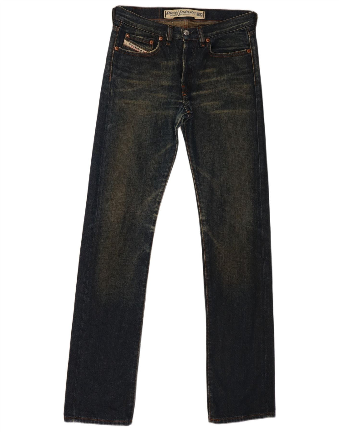 Diesel Dame Larkee Straight Jeans W25 L32 Blå Bomuld