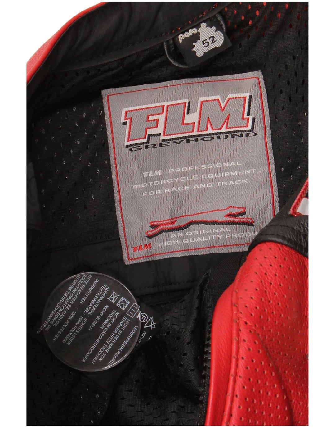 FLM Herre Motorcykel Grafisk 2-delt sæt IT 52 Stort flerfarvet læder