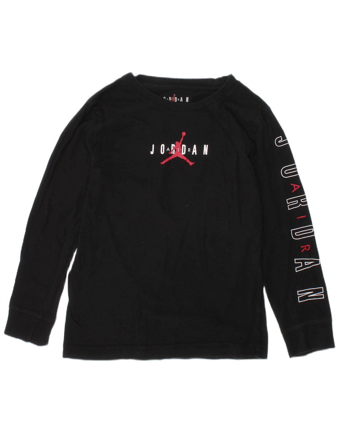 JORDAN drenge grafisk top langærmet 6-7 år stor sort
