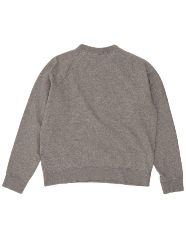 Nike Dame Grafisk Oversized Sweatshirt Jumper UK 10 Small Grey Flecked