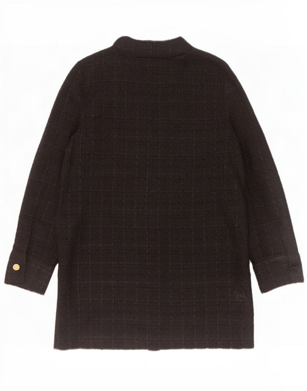 Zara Dame 6 Button Blazer Jacket UK 14 Medium Sort Ternet polyester