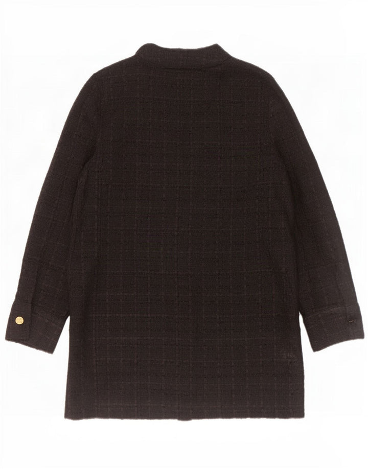 Zara Dame 6 Button Blazer Jacket UK 14 Medium Sort Ternet polyester