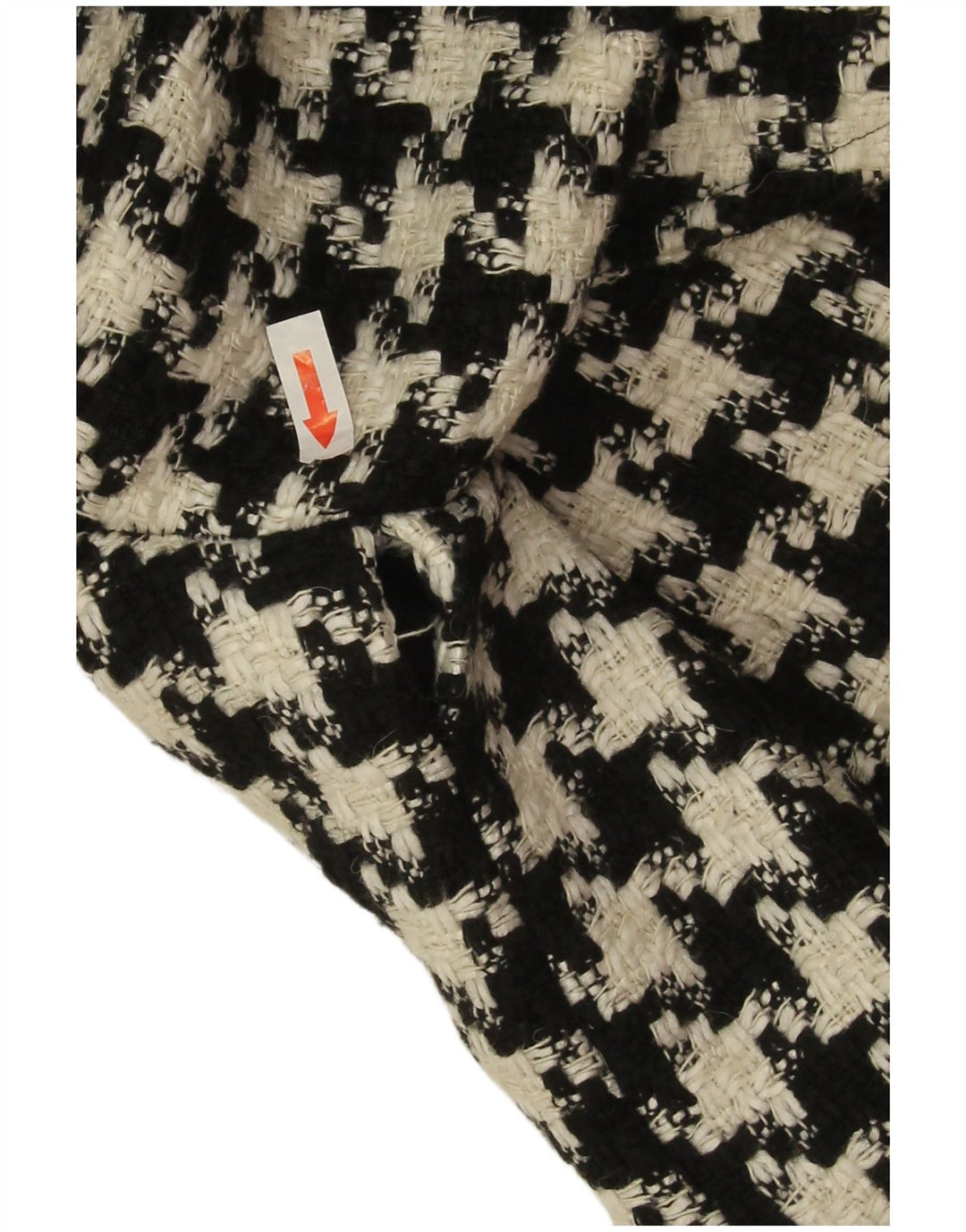 Koton Dame Oversized Overfrakke UK 10 Small Black Houndstooth Uld