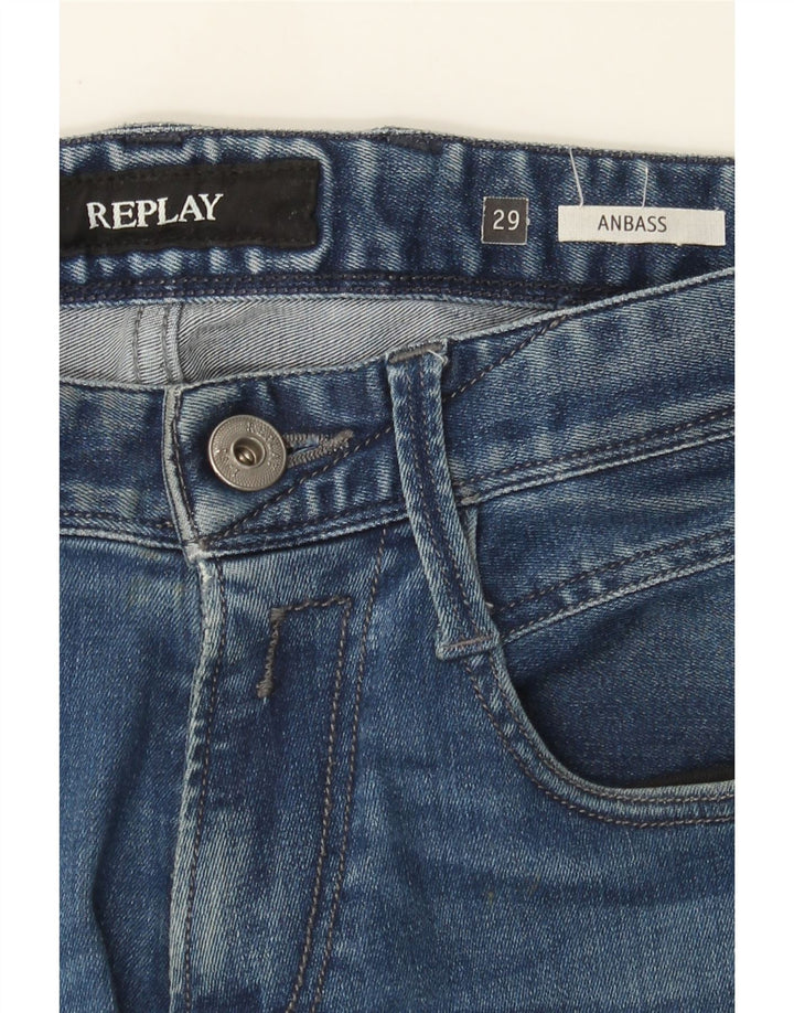 Replay Dame Anbass Slim Jeans W29 L31 Blå