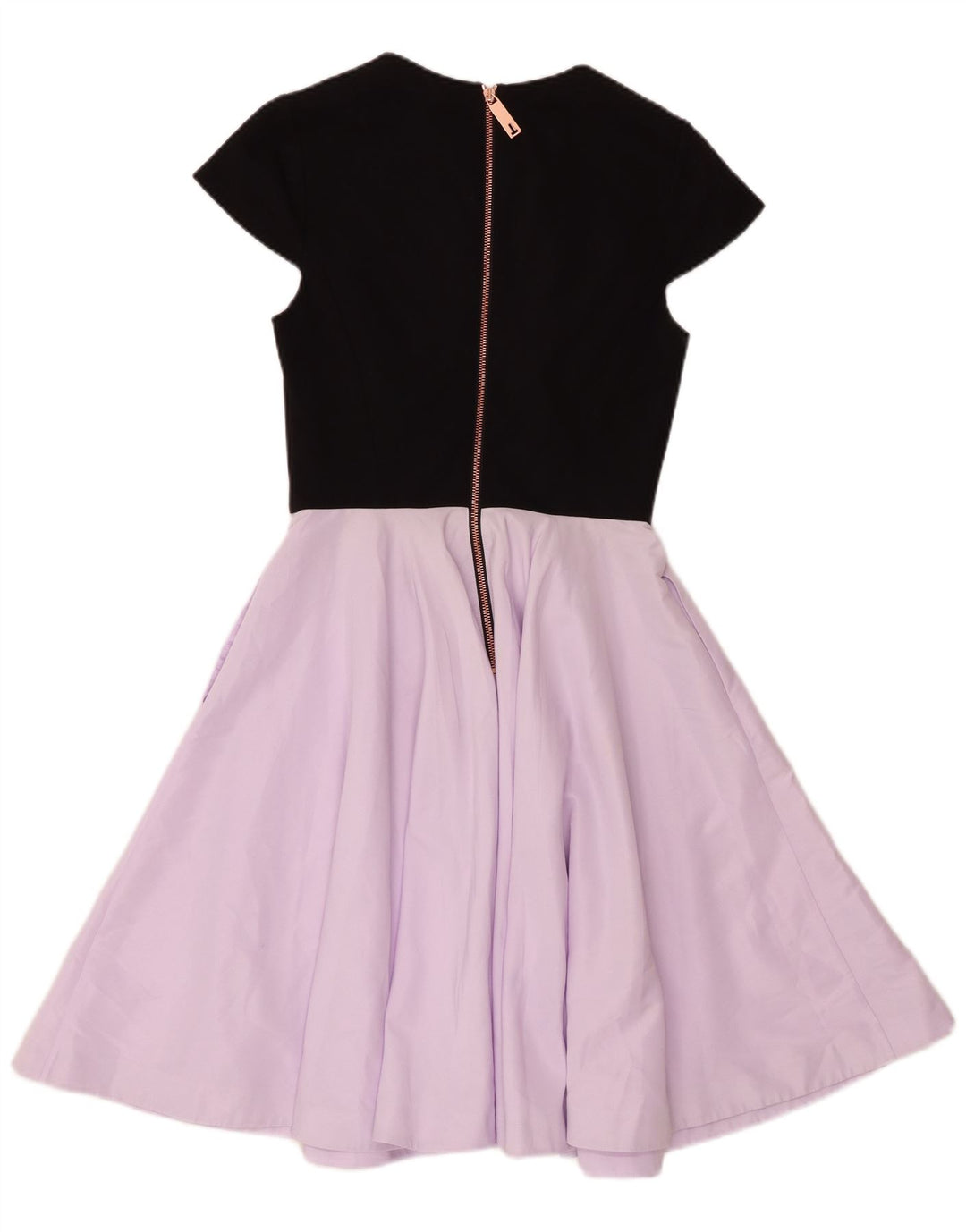 Ted Baker Dame A-Line Kjole US 1 XS Sort Colourblock Polyester