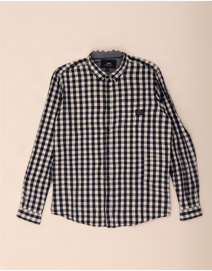 Jack & Jones herreskjorte 2XL blå Gingham bomuld