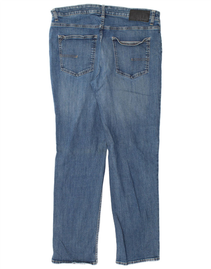 CALVIN KLEIN Straight jeans til mænd W36 L32 Blå Bomuld