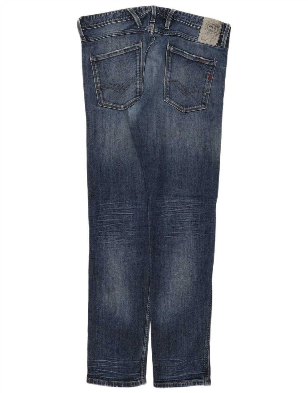 Replay Dame Slim Jeans W34 L32 Blå Bomuld