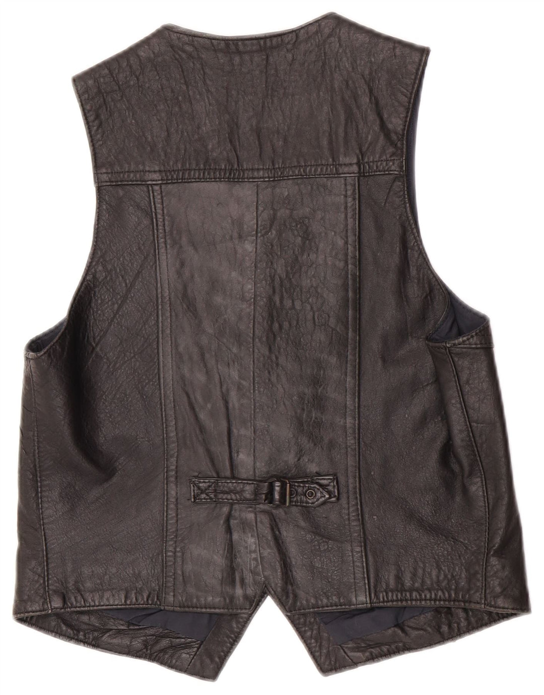 Vintage herre læder vest mellem sort læder