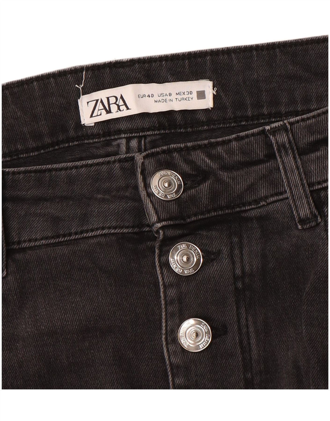 Zara Dame Skinny Jeans EU 40 Medium W30 L27 Sort
