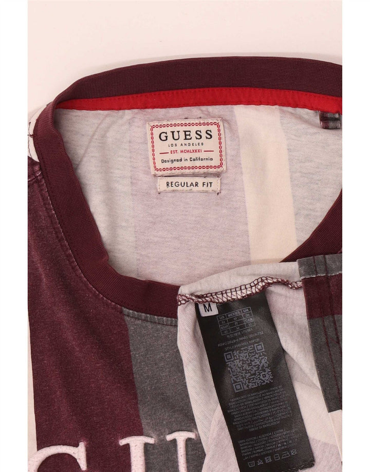 Guess Herre Regular Fit Grafisk T-shirt Top Medium Flerfarvet Stribet