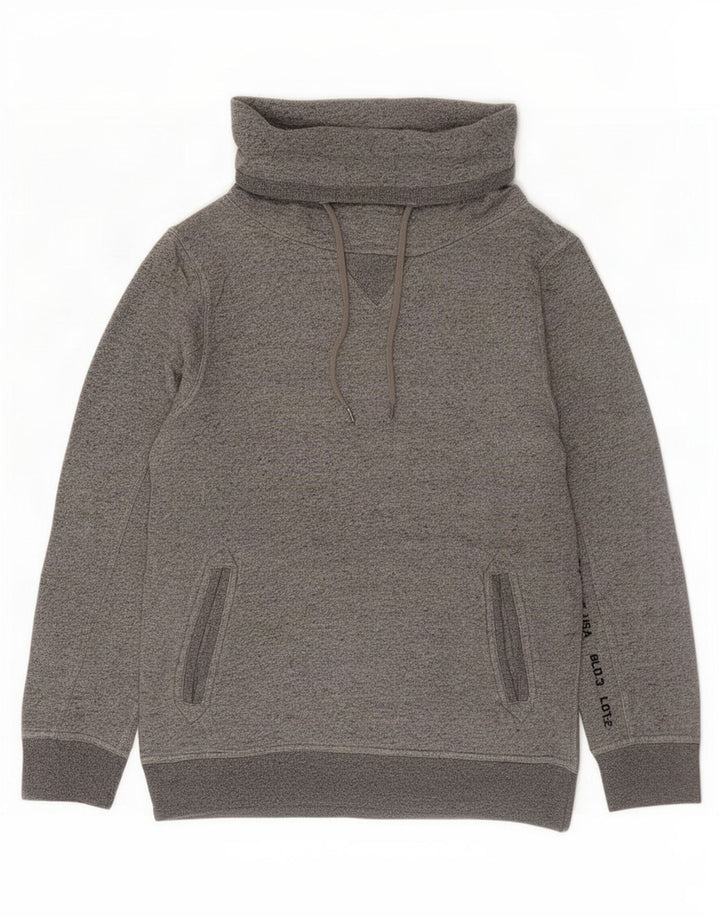 Guess Herre grafisk rullehals sweatshirt Jumper Medium Grey Flecked Bomuld