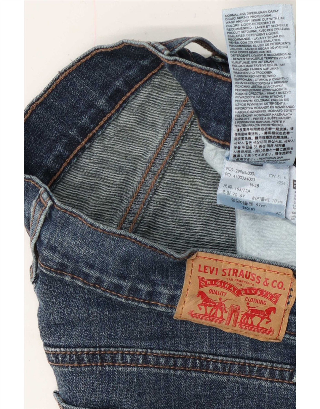 Levi's denimshorts til kvinder W28 mellemblå bomuld