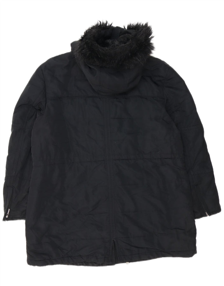 Marks & Spencer Dame Autograph Hooded Parka Jacket UK 18 XL Sort