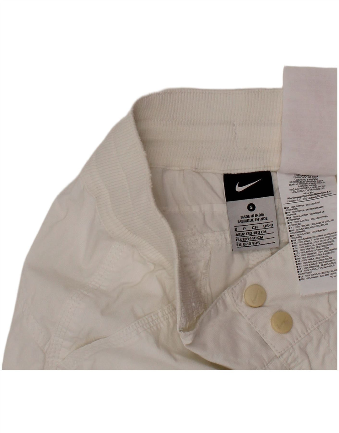 NIKE Chino-shorts til drenge 8-9 år Små W26 hvid bomuld