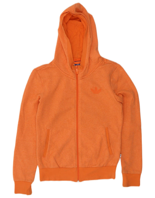 Adidas Dame Hættetrøje Sweater UK 8 Small Orange Bomuld