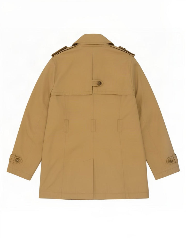 Massimo Dutti Dame Trench Coat UK 14 Stor Beige Bomuld