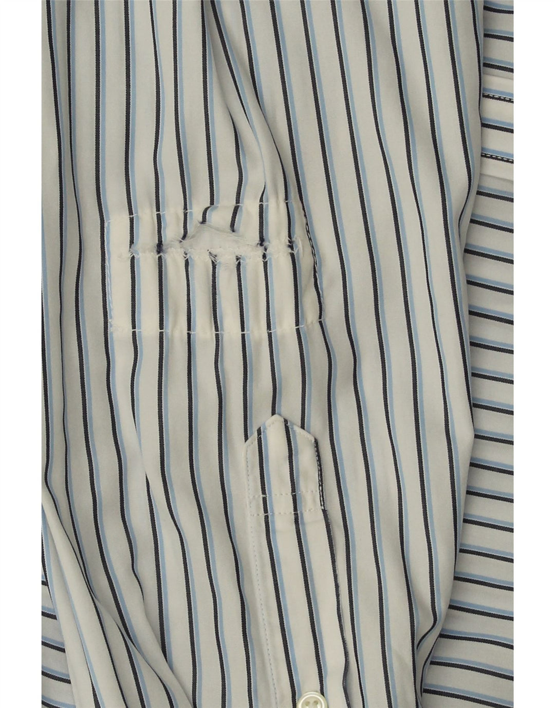 TOMMY HILFIGER Mens Shirt Medium Blue Striped Cotton Vintage Tommy Hilfiger and Second-Hand Tommy Hilfiger from Messina Hembry 