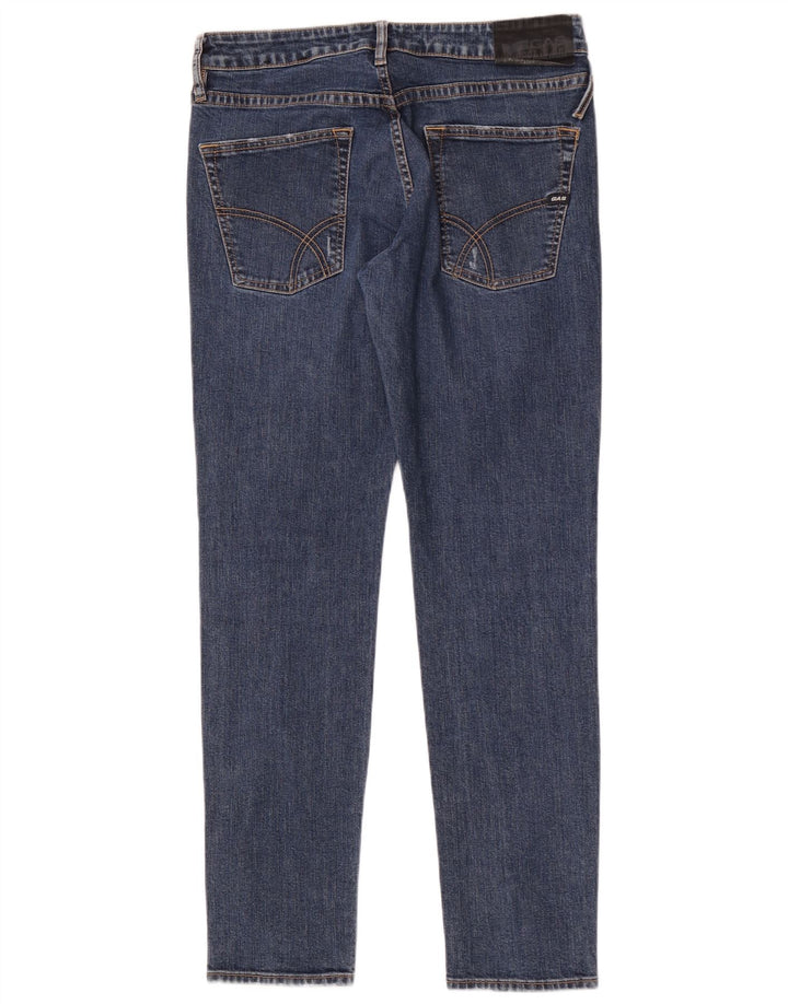 Gas Herre Distressed Slim Jeans W32 L32 Blå Bomuld