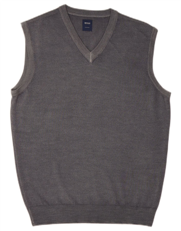 Boggi Herre Vest Tank Top Medium Grå Ny Uld