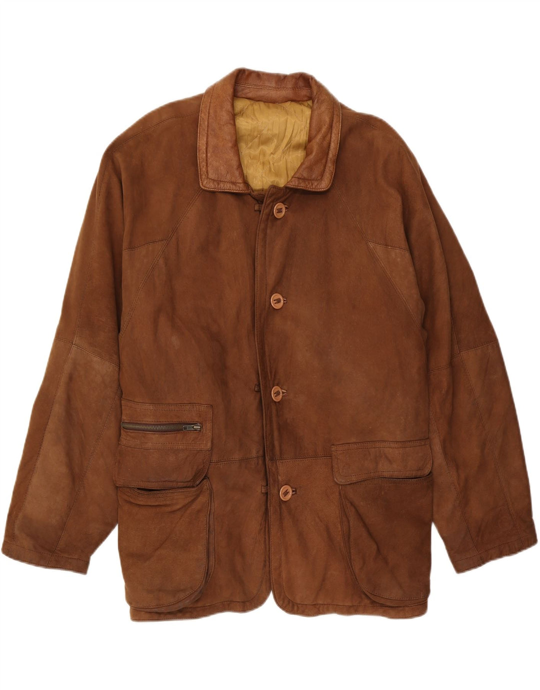 Vintage herre læderjakke IT 52 XL Brun