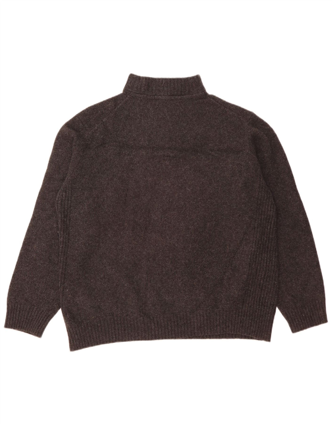 Barbour Dame Zip Neck Jumper Sweater UK 20 2XL Grå Uld