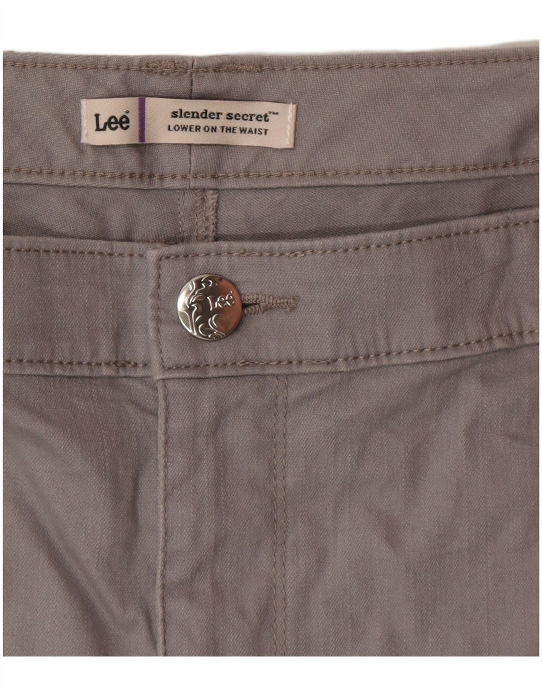 LEE Slender Secret Casual Shorts til kvinder W40 2XL Grå