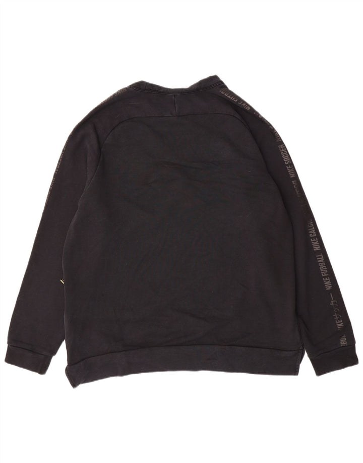 Nike grafisk sweatshirt til mænd, stor sort bomuld
