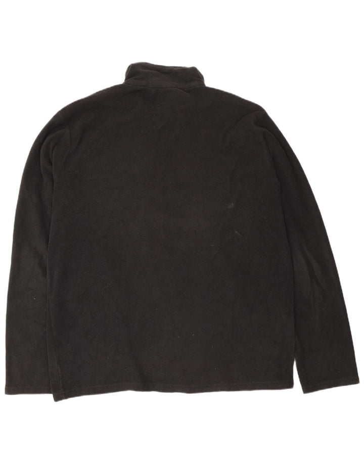 Mountain Warehouse Herre Zip Neck Fleece Jumper Stor Sort Polyester