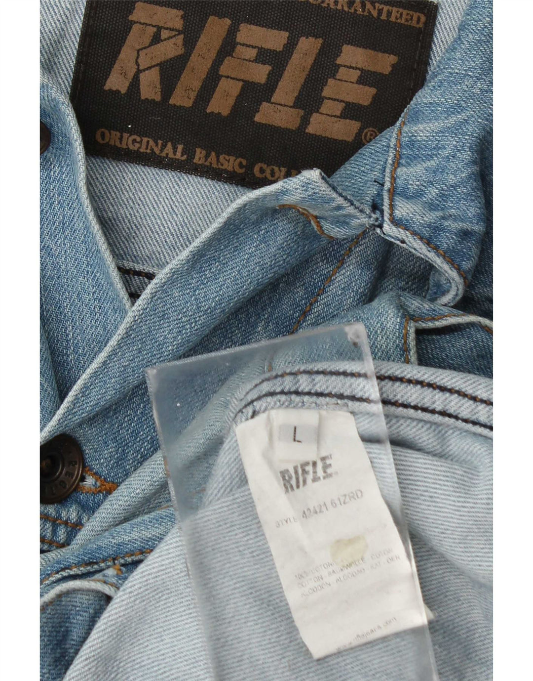 Rifle Herre denimjakke UK 40 Large Blue Cotton