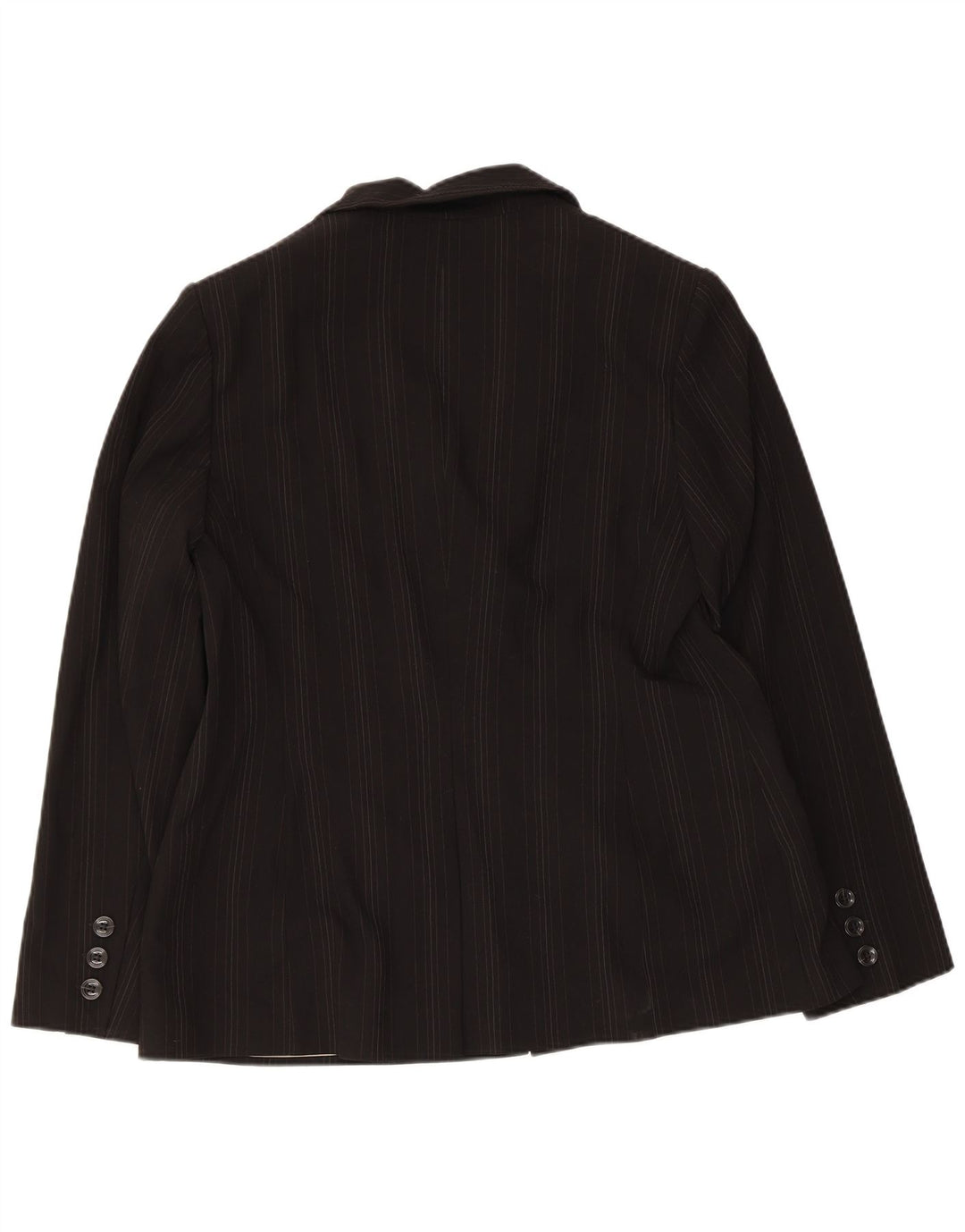 Marks & Spencer Dame 2-knaps blazerjakke UK 16 Stor sort stribet