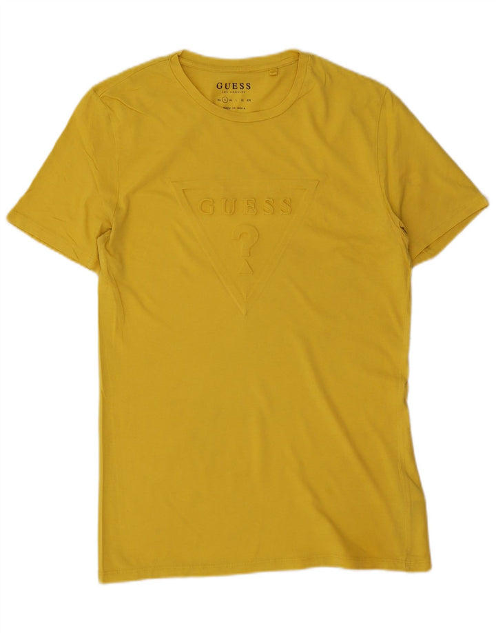 Guess Herre grafisk T-shirt top lille gul bomuld