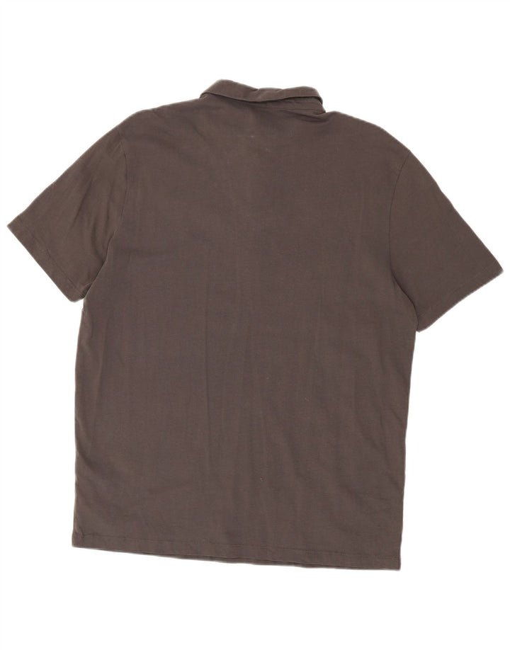 All Saints Herre Regular Fit Polo Shirt XL Grå Bomuld
