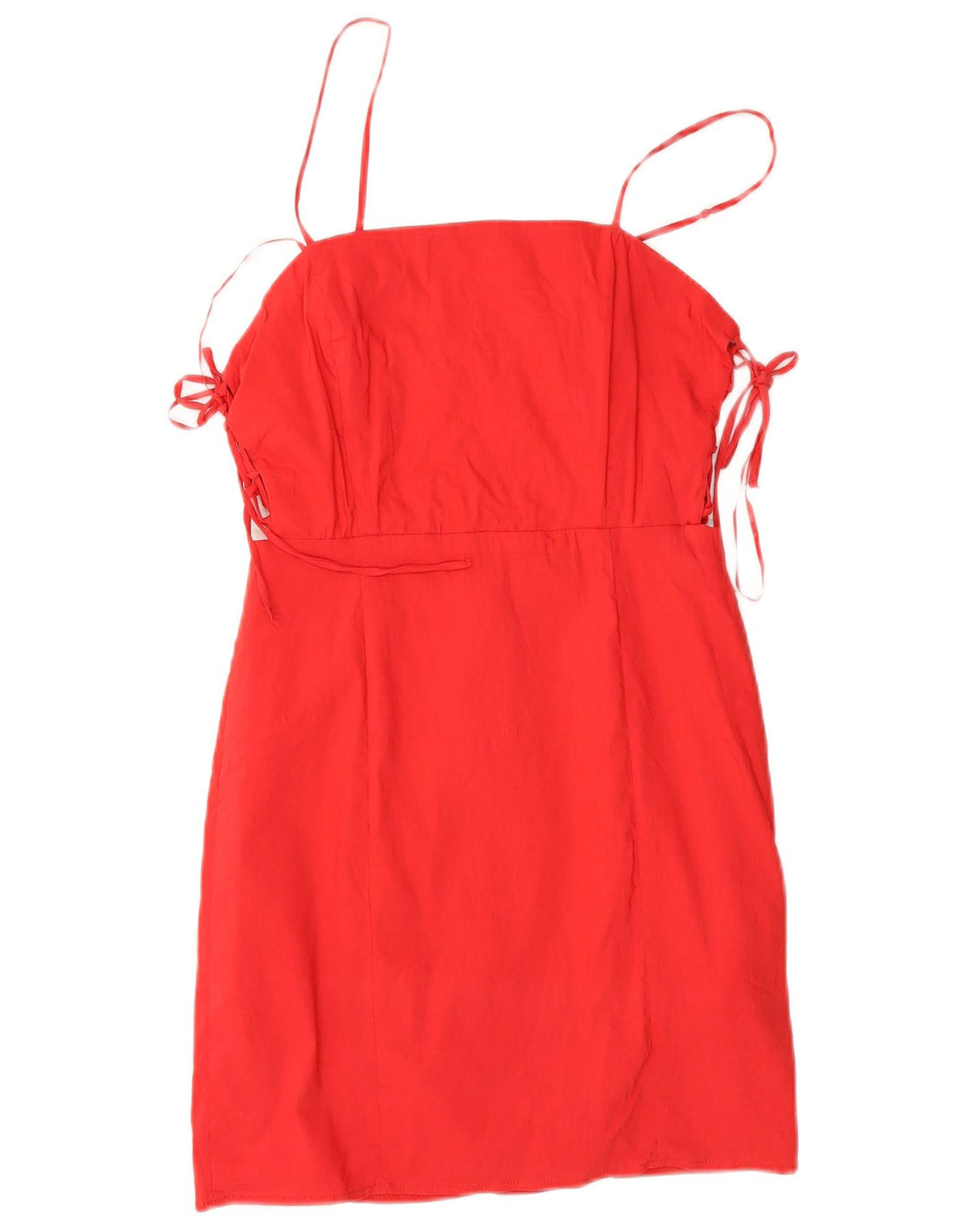 Zara Dame Sundress UK 12 Medium Rød Bomuld