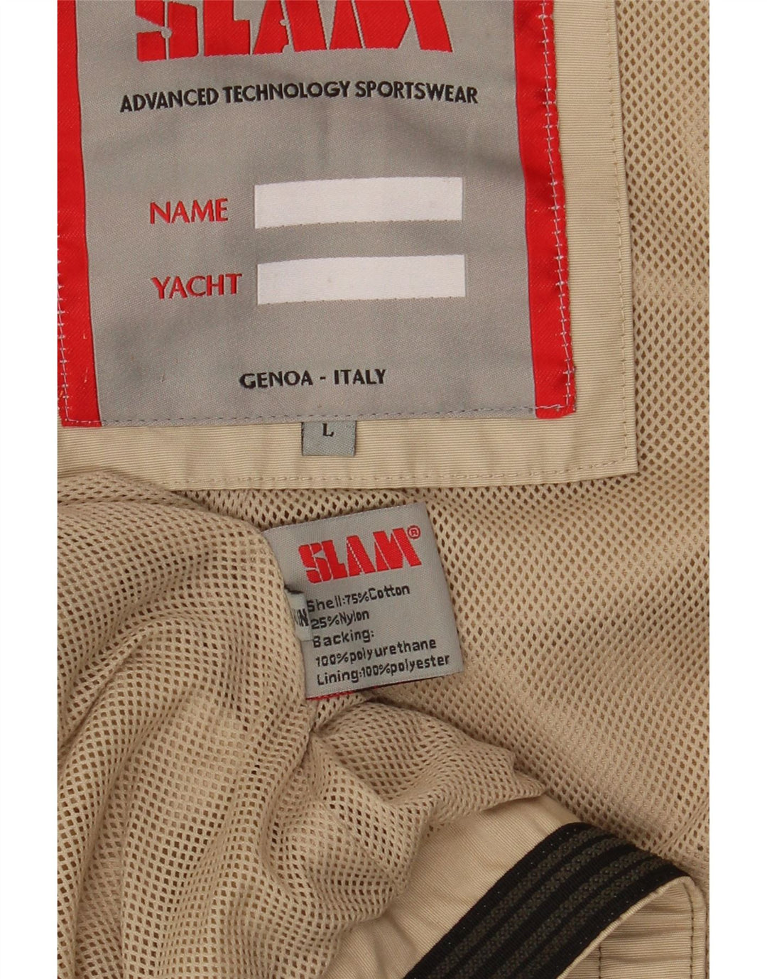 Slam Herre Bomber Jacket UK 40 Large Khaki Cotton