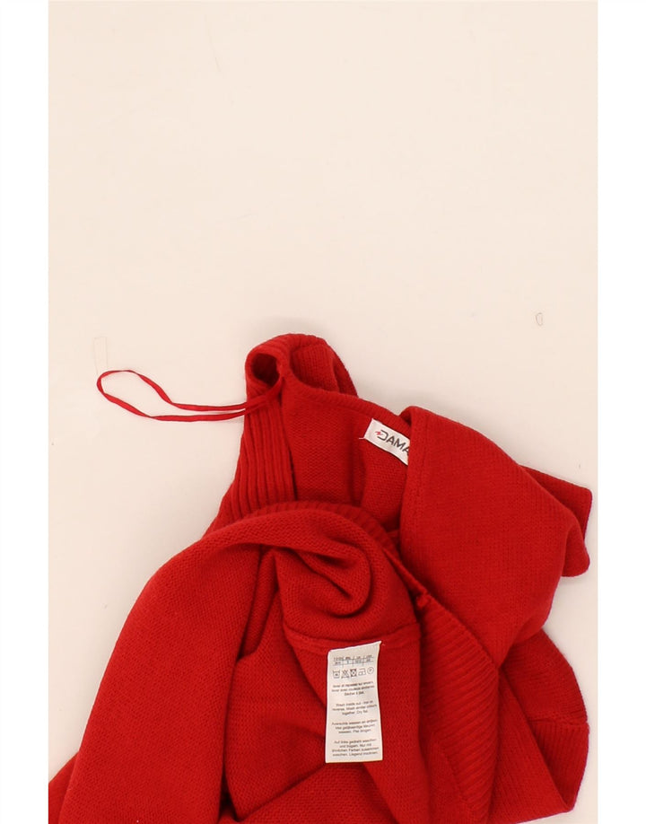 DAMART Womens V-Neck Jumper Sweater UK 10/12 Medium Red Acrylic Vintage Damart and Second-Hand Damart from Messina Hembry 