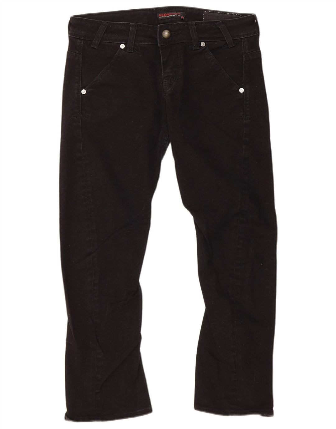 Guess Womens Cropped Jeans W28 L23 Sort bomuld