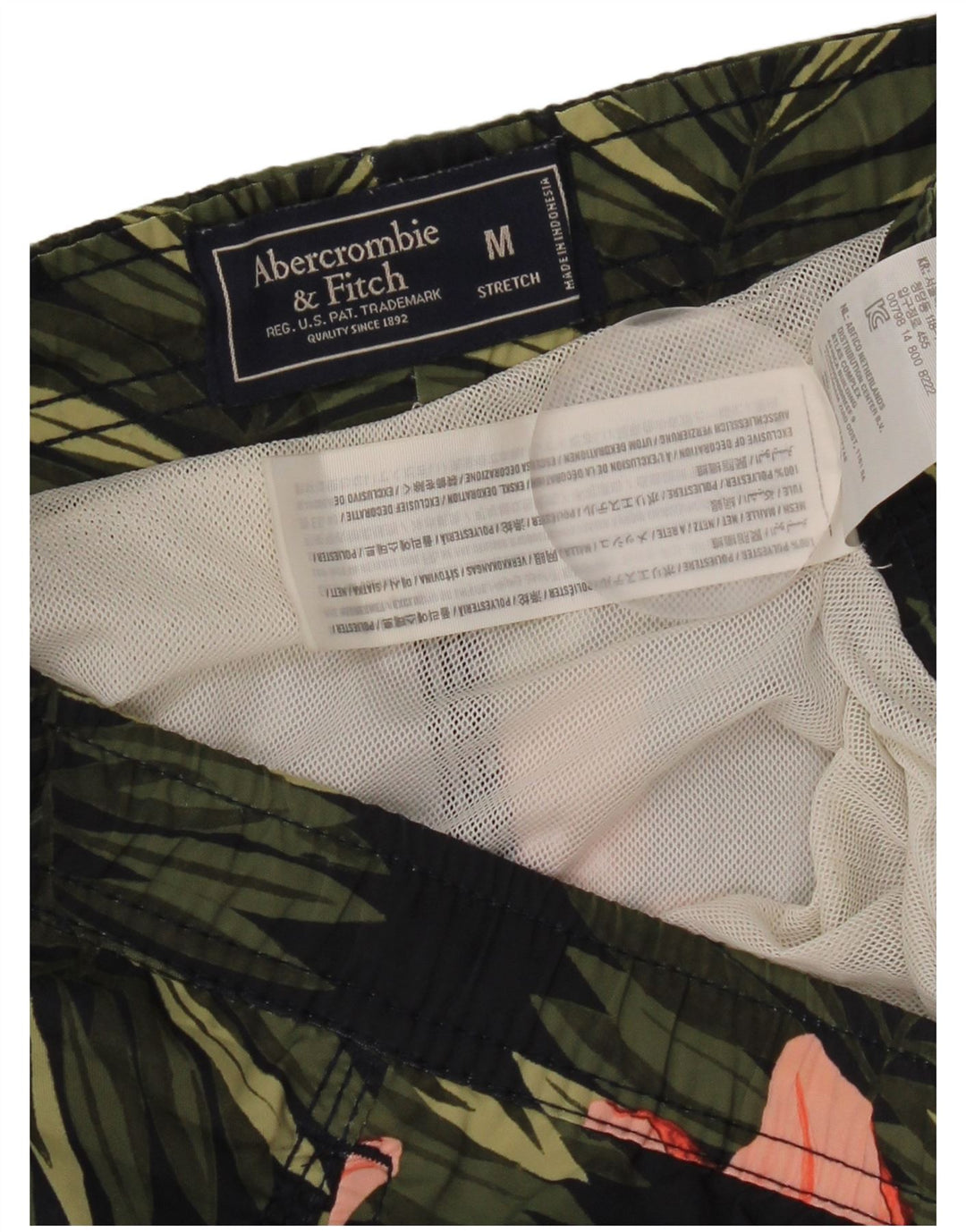 Abercrombie & Fitch Badeshorts til mænd Medium sort blomstret polyester