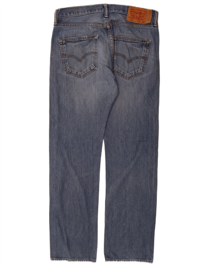 Levi's Herre 501 lige jeans W32 L32 blå bomuld