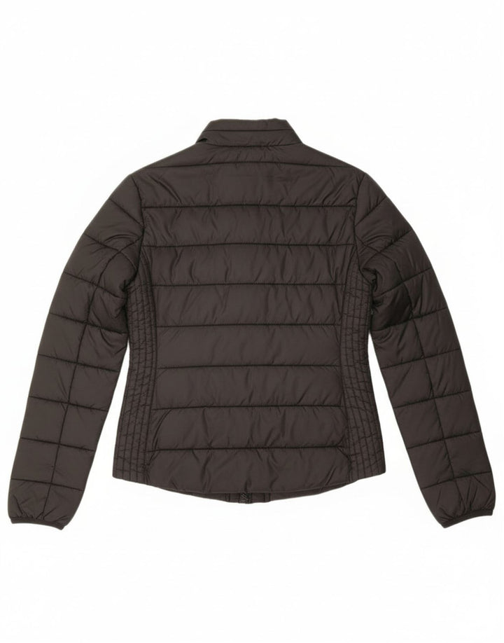 Jack Wills Polstret jakke til kvinder UK 8 Lille sort polyamid