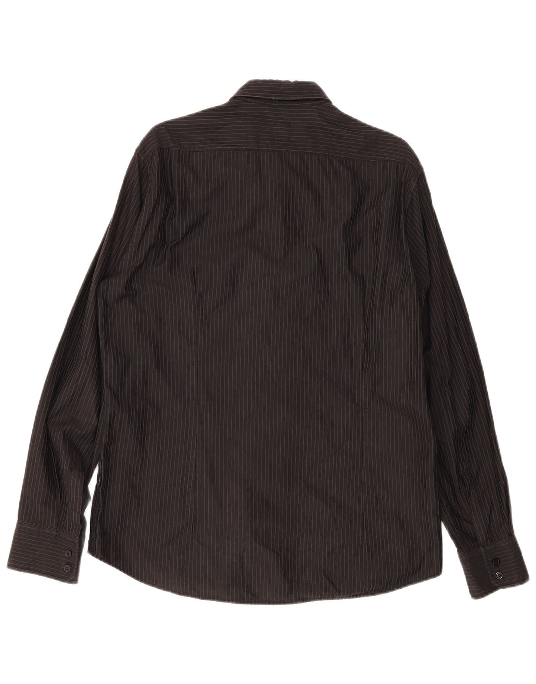 Hugo Boss Herre Fitted Shirt Stor sort stribet bomuld