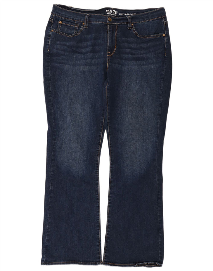 Levi's Womens Curvy Bootcut Jeans US 18 2XL W34 L32 Marineblå Bomuld